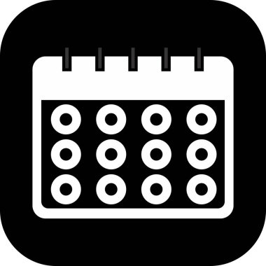 Takvim simgesi soyut arkaplanda izole edildi