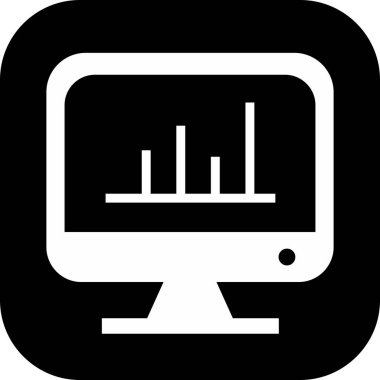 Soyut arkaplanda sunum simgesi izole edildi