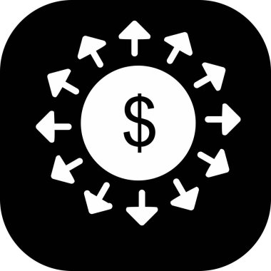 Soyut arkaplanda izole edilmiş hızlı para simgesi