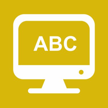Lcd simgesi soyut arkaplanda izole edildi