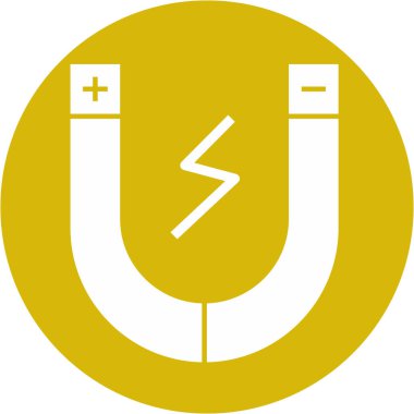 Mıknatıs simgesi soyut arkaplanda izole edildi