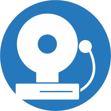 Çan simgesi soyut arkaplanda izole edildi