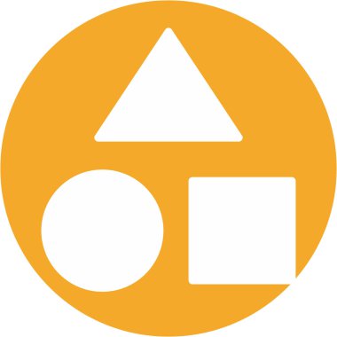 Soyut arkaplanda izole edilmiş Geomatry simgesi