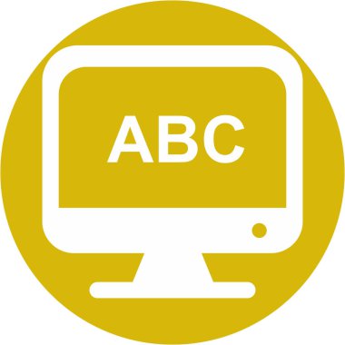 Lcd simgesi soyut arkaplanda izole edildi