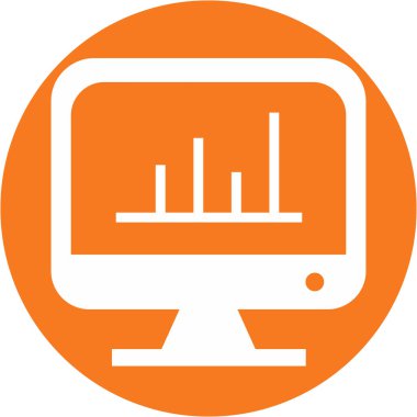 Soyut arkaplanda sunum simgesi izole edildi