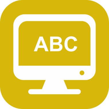 Lcd simgesi soyut arkaplanda izole edildi