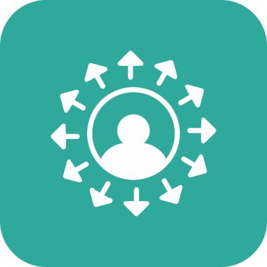 Soyut arkaplanda kullanıcı simgesi izole edildi