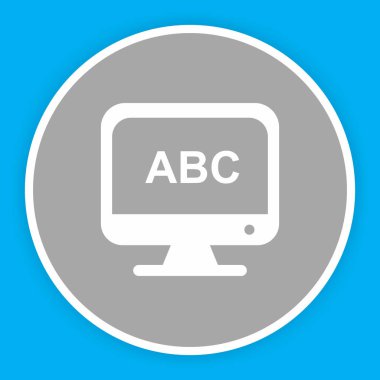 Lcd simgesi soyut arkaplanda izole edildi