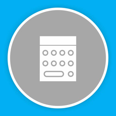 Soyut arkaplanda hesaplayıcı simgesi izole edildi