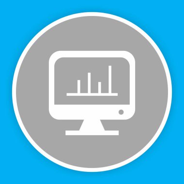 Soyut arkaplanda sunum simgesi izole edildi