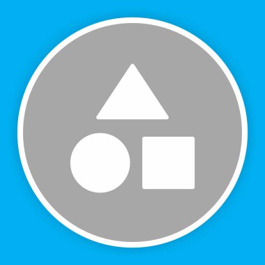 Soyut arkaplanda izole edilmiş Geomatry simgesi