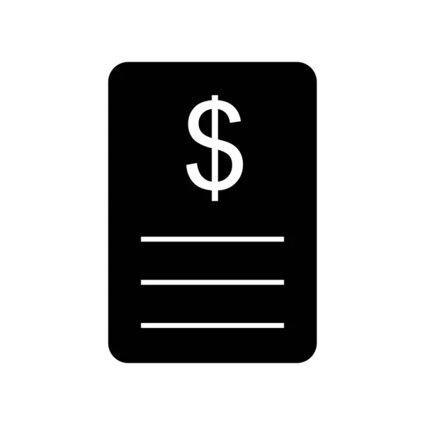 Dollar Document ikon isolerad på abstrakt bakgrund — Stock vektor