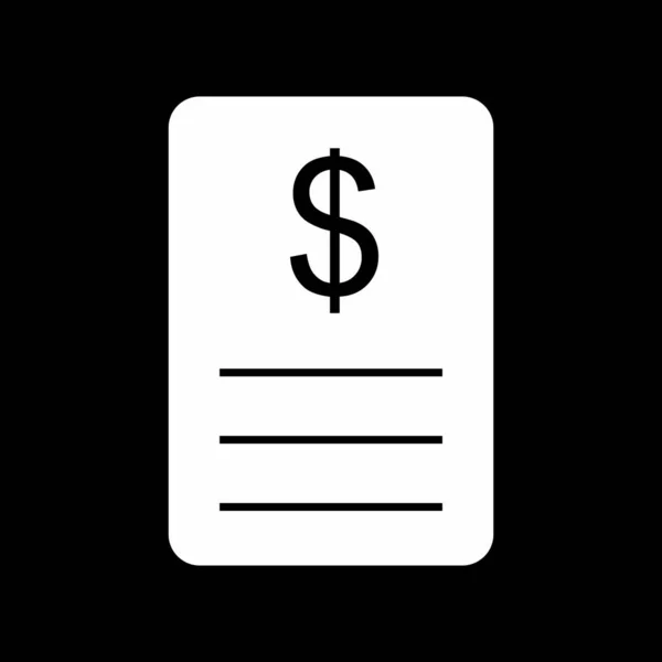 Dollar Document icon isolated on abstract background — ストックベクタ