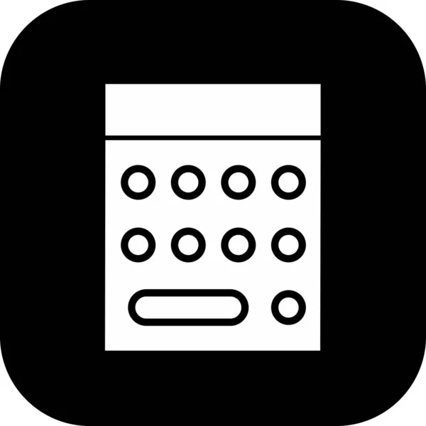 Icono de la calculadora aislado sobre fondo abstracto — Vector de stock