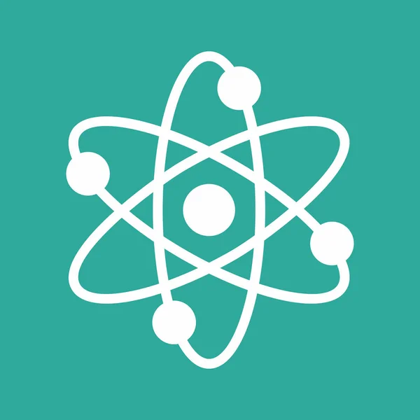 Atomsymbol isoliert auf abstraktem Hintergrund — Stockvektor
