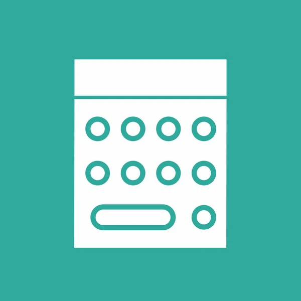 Ícone da calculadora isolado no fundo abstrato — Vetor de Stock
