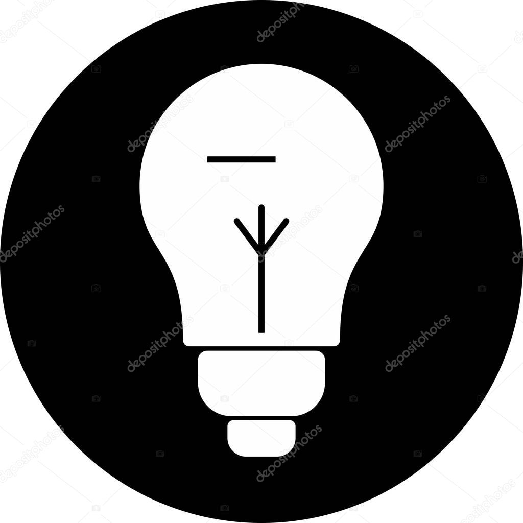 Bulb  icon isolated on abstract background