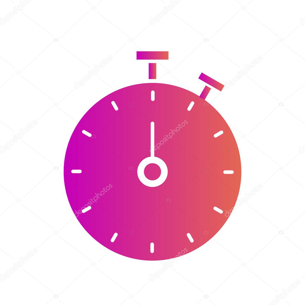 Stop Watch icon isolated on abstract background