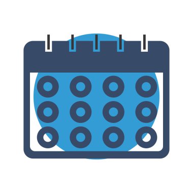 Takvim simgesi soyut arkaplanda izole edildi