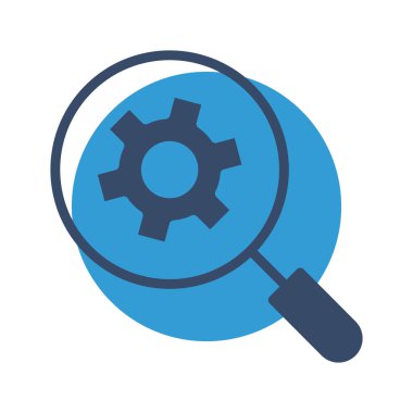 Soyut arkaplanda izole edilmiş ayar simgesini bul