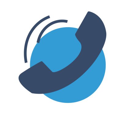 Soyut arkaplanda telefon simgesi izole edildi