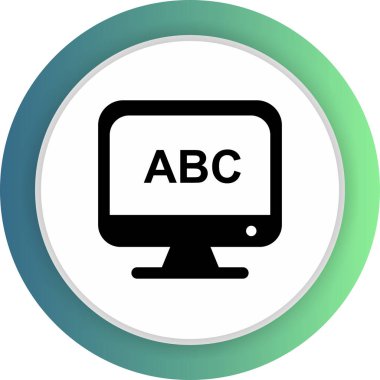 Lcd simgesi soyut arkaplanda izole edildi