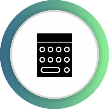 Soyut arkaplanda hesaplayıcı simgesi izole edildi