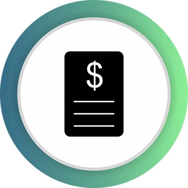 Soyut arkaplanda Dolar Belgesi simgesi izole edildi