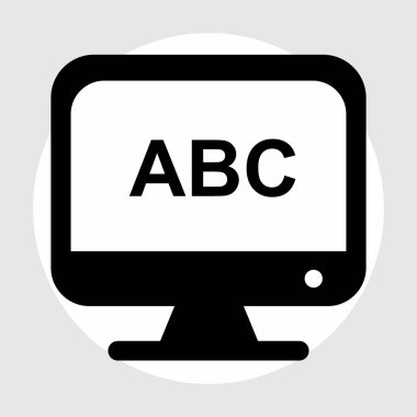 Lcd simgesi soyut arkaplanda izole edildi