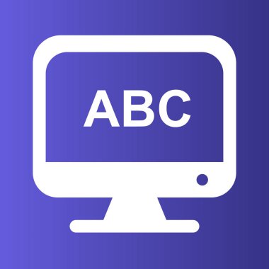 Lcd simgesi soyut arkaplanda izole edildi