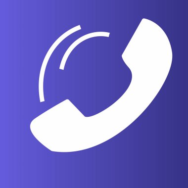 Soyut arkaplanda telefon simgesi izole edildi