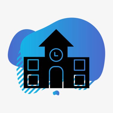 okul simgesi soyut arkaplanda izole edildi