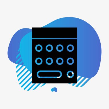 Soyut arkaplanda hesaplayıcı simgesi izole edildi