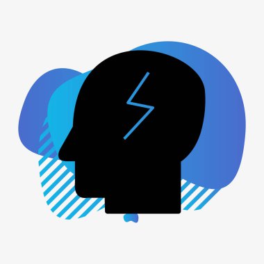 soyut arkaplanda çalışan zihin simgesi izole edildi