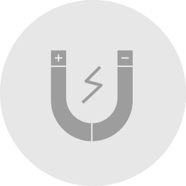 Mıknatıs simgesi soyut bir grupta izole edildi