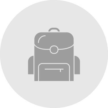 Çanta simgesi soyut grupta izole edildi