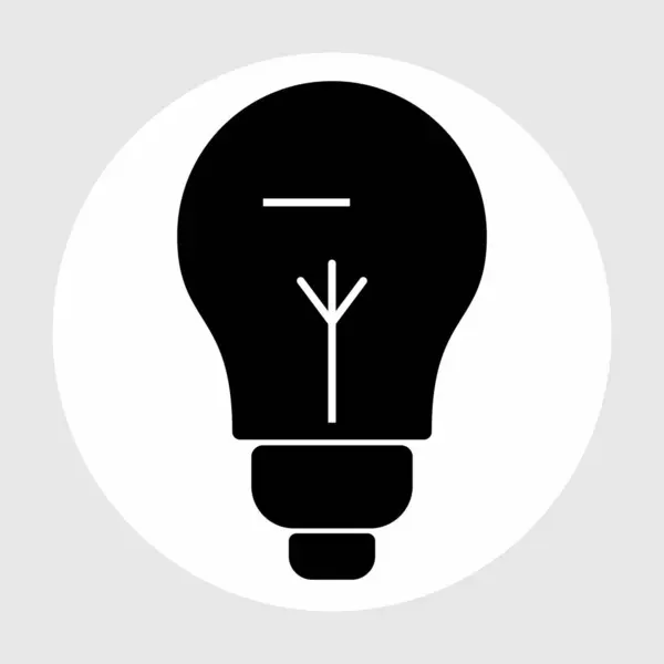 Icône ampoule isolée sur fond abstrait — Image vectorielle