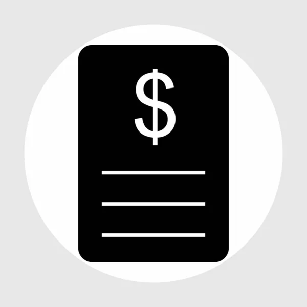 Dollar Document icon isolated on abstract background — ストックベクタ