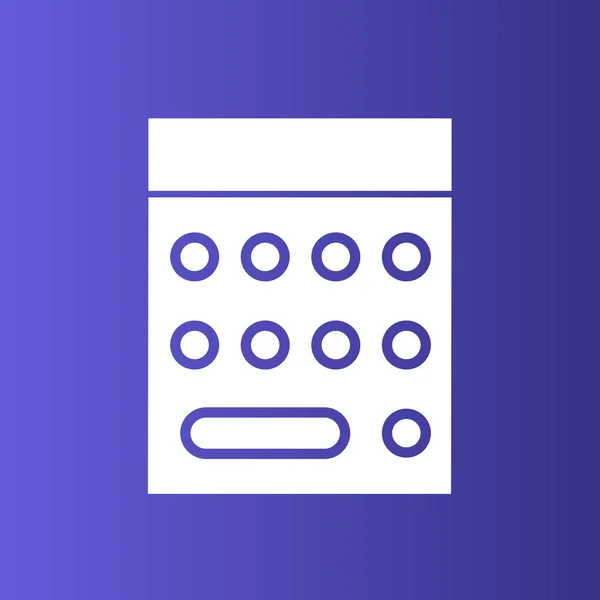 Calculator pictogram geïsoleerd op abstracte achtergrond — Stockvector