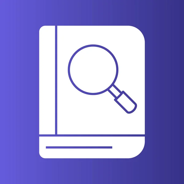 Search Book icon isolated on abstract background — ストックベクタ