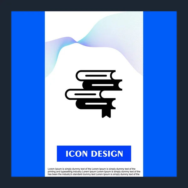 Books Icon Isolated Abstract Backgroun — ストックベクタ
