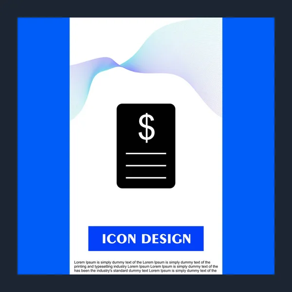 Dollar Document Icon Isolated Abstract Background — Stock Vector