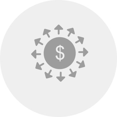 Soyut grupta izole edilmiş hızlı para simgesi
