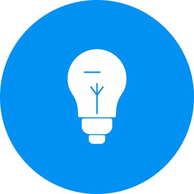 Ampul simgesi soyut bir grupta izole edildi