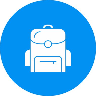 Çanta simgesi soyut grupta izole edildi