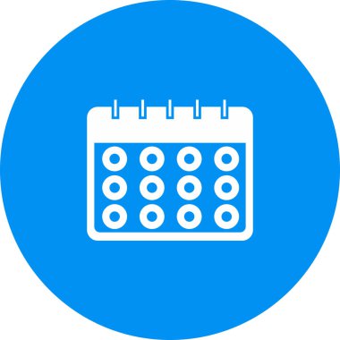 Takvim Simgesi Soyut Arka Gruplamada İzole Edildi