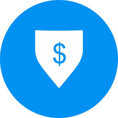 Dolar Kalkanı simgesi soyut bir grupta izole edildi