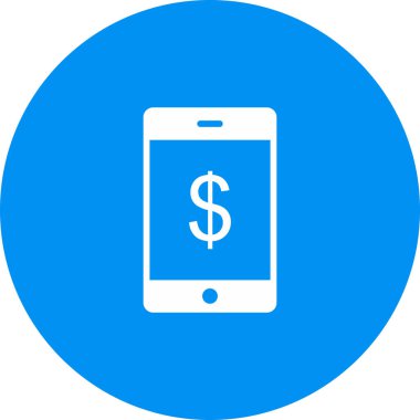 Çevrimiçi pazarlama simgesi soyut arka grupta izole edildi