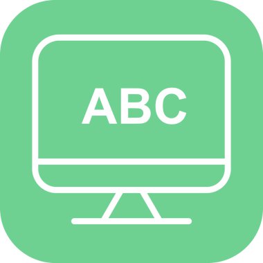 Lcd simgesi soyut bir grupta izole edildi