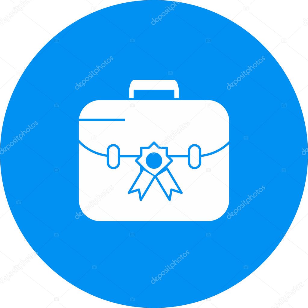 Briefcase icon isolated on abstract backgroun